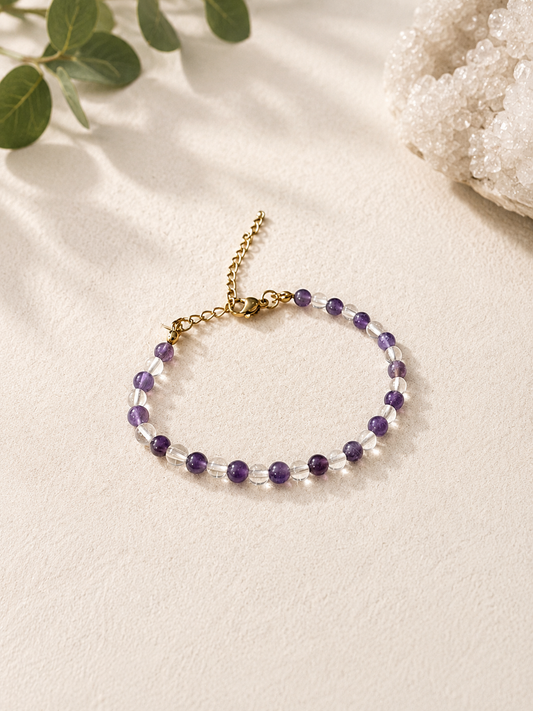 Pulsera Amatista & Cuarzo