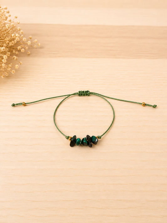 Pulsera Hilo Malaquita