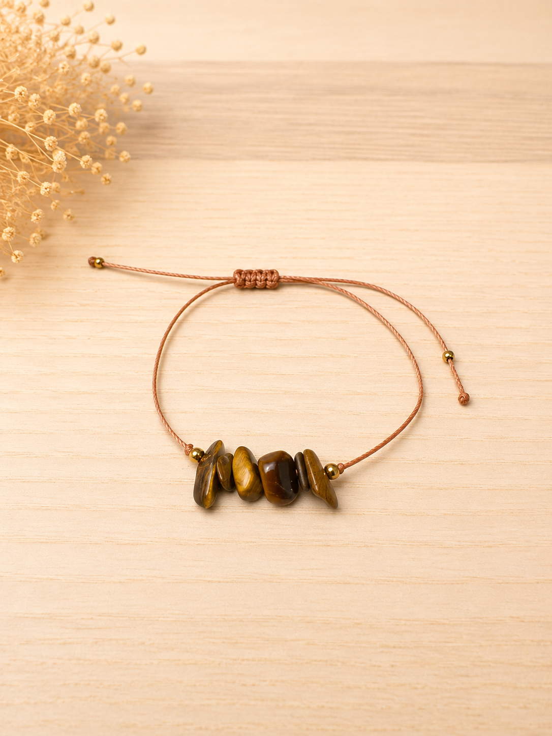 Pulsera hilo ojo de tigre