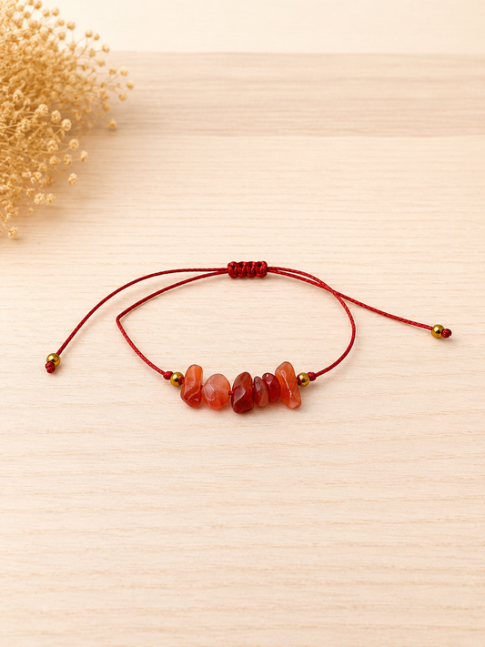 Pulsera Hilo Cornalina