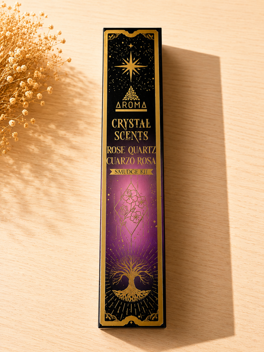Incienso Crystal Scents Cuarzo Rosa – Smudge Kit