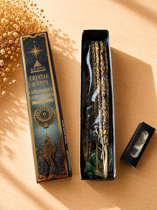 Incienso Crystal Scents Labradorita – Smudge Kit