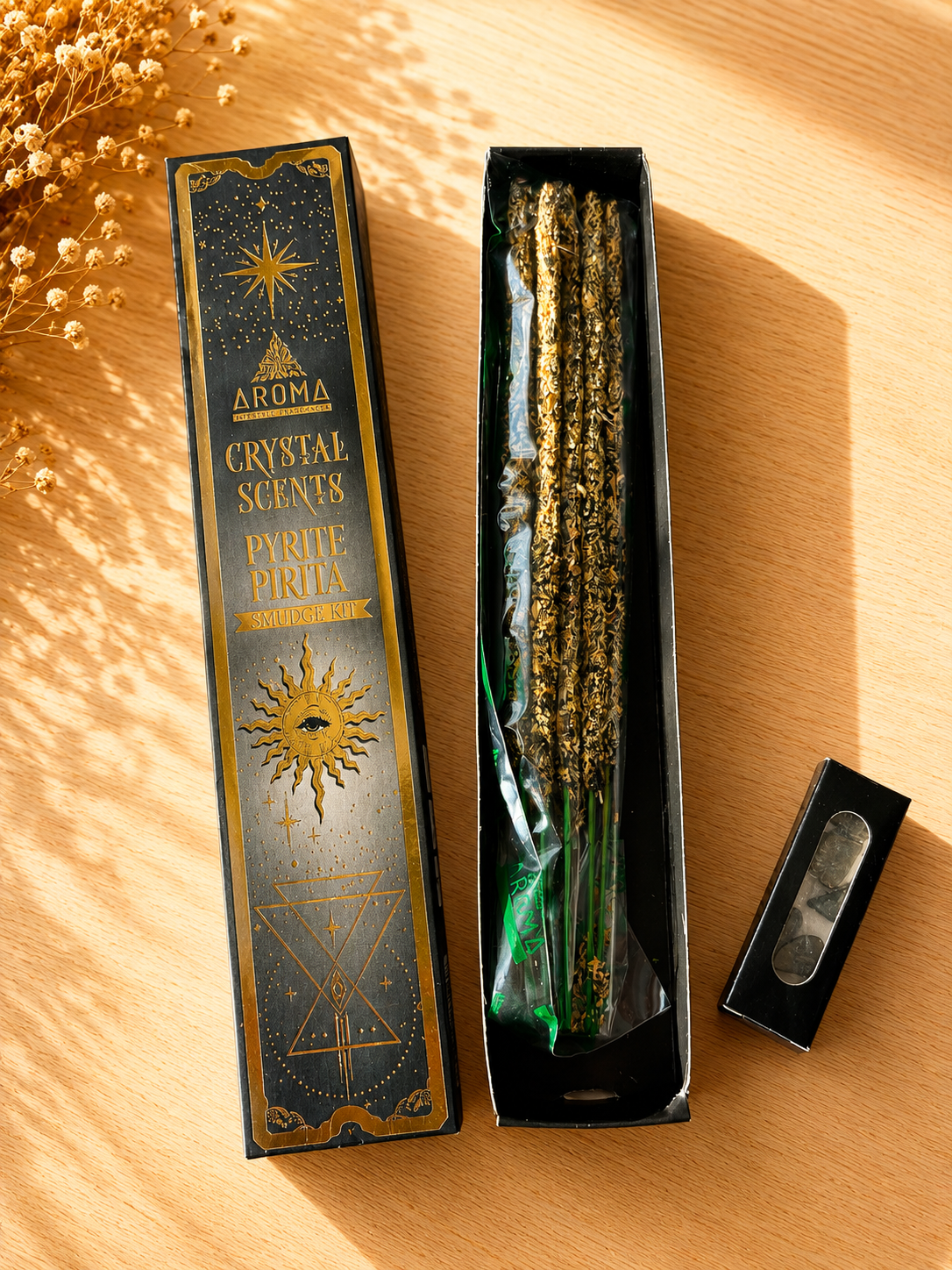 Incienso Crystal Scents Pirita – Smudge Kit