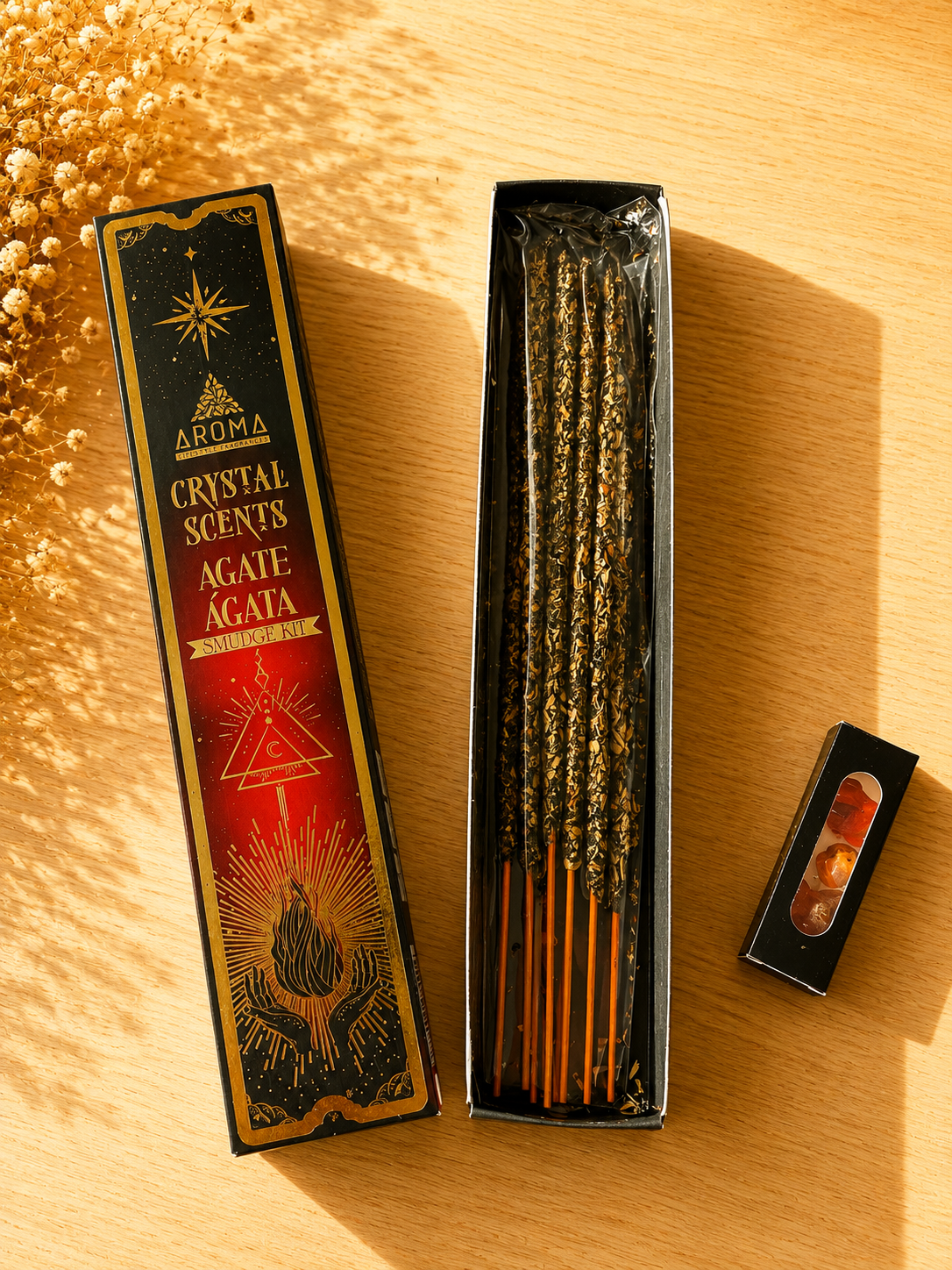 Incienso Crystal Scents Ágata – Smudge Kit