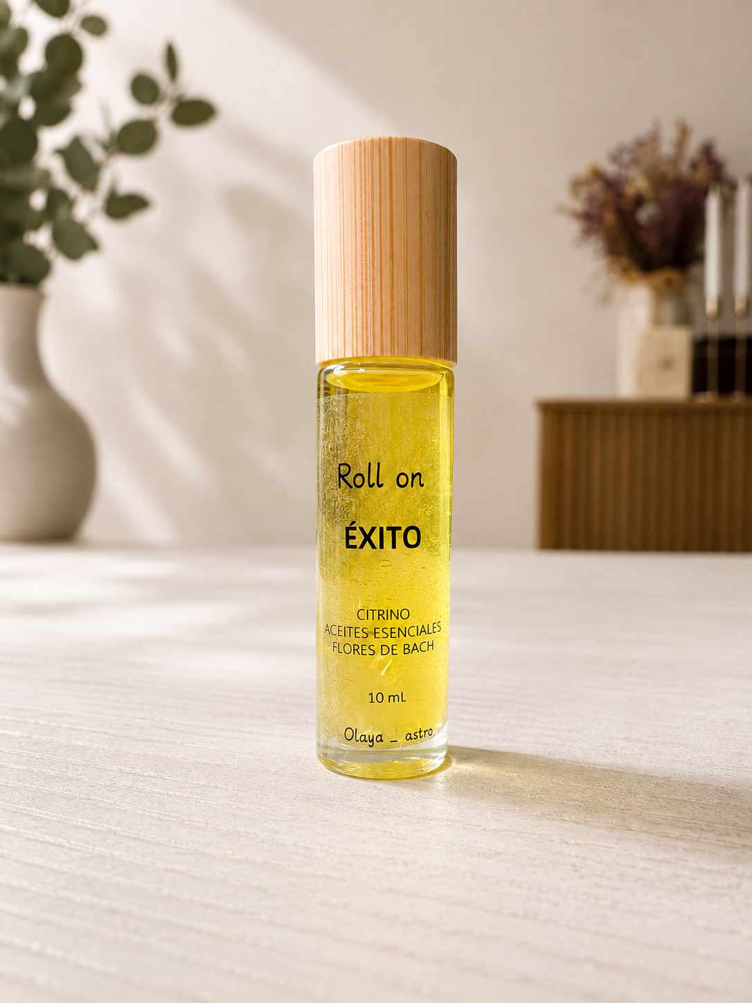 Roll On ÉXITO y Energía – Citrino, Aceites Esenciales y Flores de Bach - 10 ml